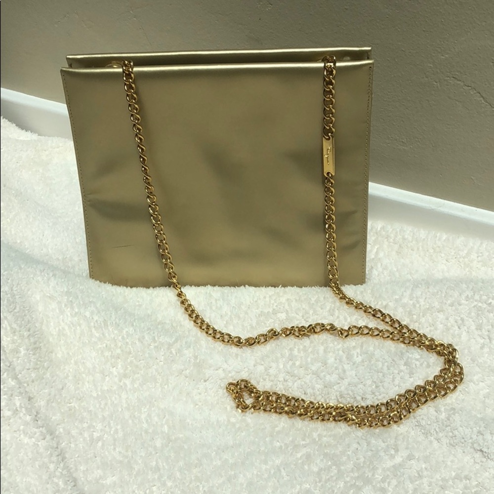 Vintage Salvatore Ferragamo Gold Crossbody Purse
